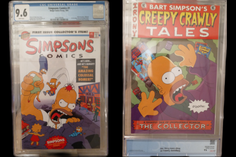 The Simpsons #1 CGC 9.6 (1993) Bongo Comics-Homage WHITE Pages-Rare Collectible