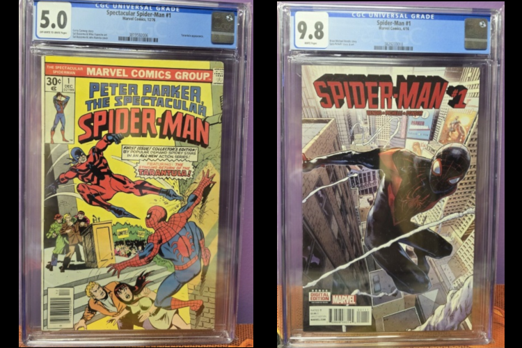 SPIDER-MAN #1 X3 Comic Books CGC 9.8 2016 – 1976 Spiderman #1 CGC 5.0 – 2007 #1